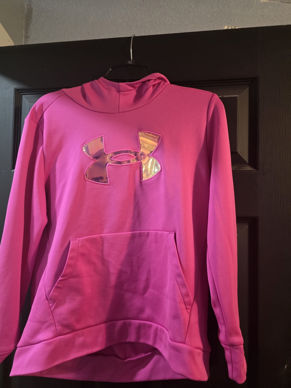 Under Armour Hot Pink Hoodie with Metallic Logo